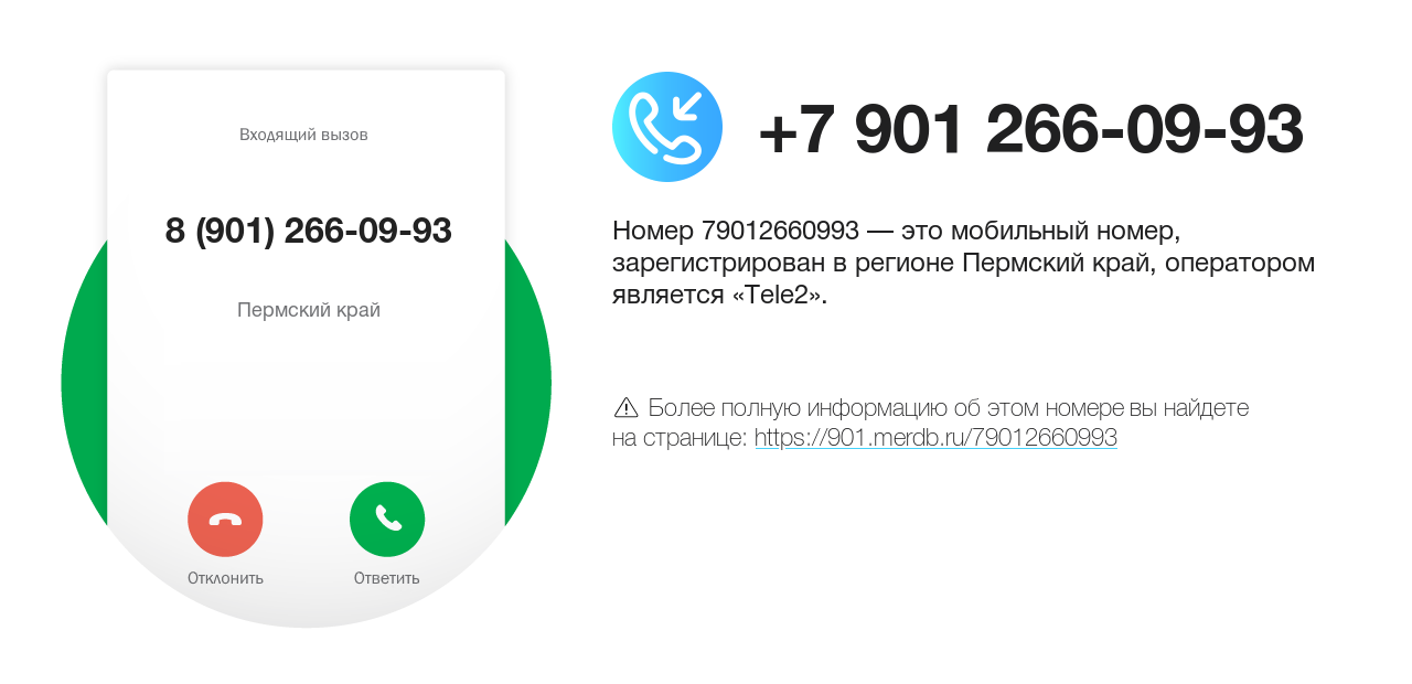 Номер телефона 8 (901) 266-09-93